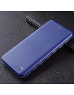 Oppo Find X3 Pro Etui Cuir Folio Clam + Verre Trempé 9H - Bleu | Ibroz 2