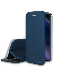 Oppo Find X3 Neo Etui Cuir Folio Clam + Verre Trempé 9H - Bleu | Ibroz