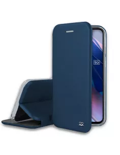 Oppo Find X3 Lite Etui Cuir Folio Clam + Verre Trempé 9H - Bleu | I...
