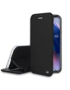 Oppo Find X3 Lite Folio Clam Leather Case - + 9H Tempered Glass - Black |...