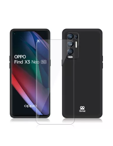 Find X3 Neo Coque Liquid Silicone Soft Touch + Verre Trempé 9H - No...