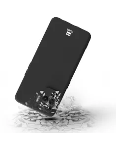 Oppo A94 Liquid Silicone Case + 9H Tempered Glass - Black | Ibroz 2