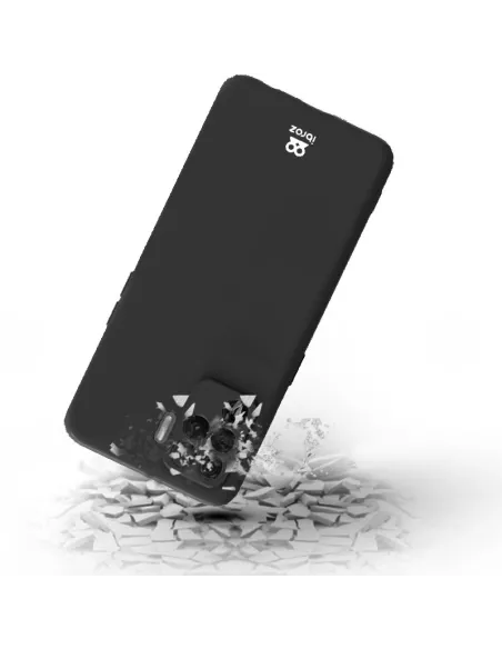 Oppo A94 Liquid Silicone Case + 9H Tempered Glass - Black | Ibroz