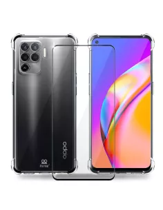 Oppo A94 Pack Coque antichocs + Protection écran 9H - Transparent |...