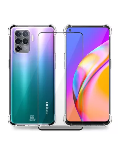 Oppo A94 Pack Shockproof shell + 9H screen protector - Transparent |...