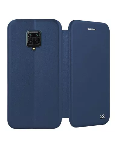 Xiaomi Redmi Note 9 Pro Etui Cuir Folio Clam - Bleu cosmos | Ibroz