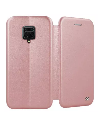 Xiaomi Redmi Note 9 Pro Leather Case Folio Clam - Rose Gold | Ibroz