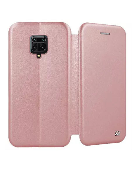 Xiaomi Redmi Note 9 Pro Leather Case Folio Clam - Rose Gold | Ibroz