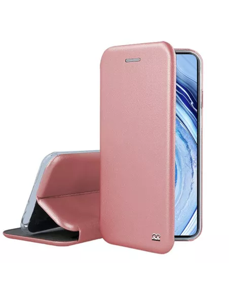 Xiaomi Redmi Note 9 Pro Etui Cuir Folio Clam - Rose Gold | Ibroz