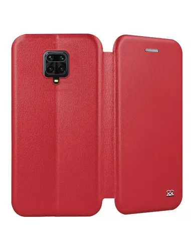 Xiaomi Redmi Note 9 Pro Leather Case Folio Clam - Red | Ibroz