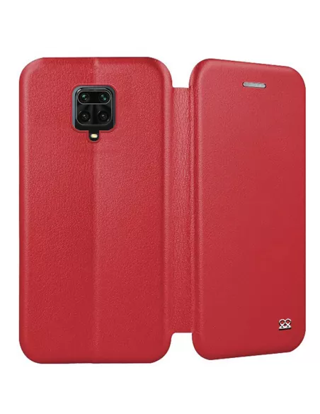 Xiaomi Redmi Note 9 Pro Leather Case Folio Clam - Red | Ibroz