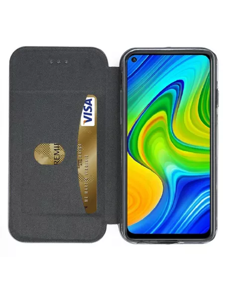 Xiaomi Redmi Note 9 Etui Cuir Folio Clam - Bleu cosmos | Ibroz