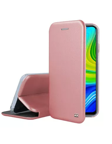 Xiaomi Redmi Note 9 Etui Cuir Folio Clam - Rose Gold | Ibroz