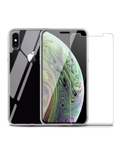 iPhone Xs Max Coque Inoglass en verre trempé + Verre trempé 9H | Ibroz