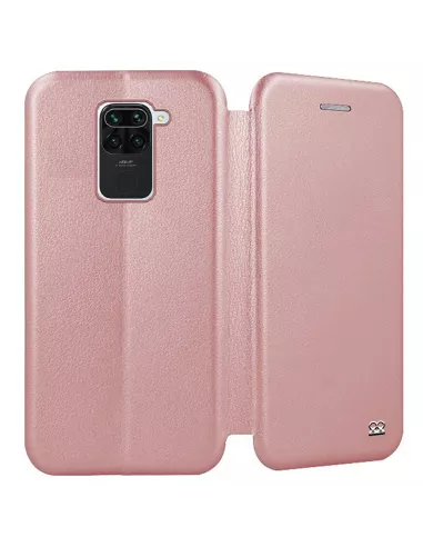 Xiaomi Redmi Note 9 Leather Case Folio Clam - Rose Gold | Ibroz