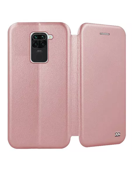 Xiaomi Redmi Note 9 Leather Case Folio Clam - Rose Gold | Ibroz