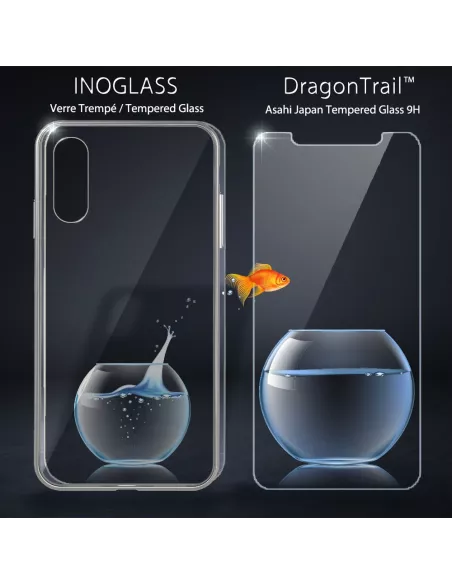 iPhone Xs Max Inoglass tempered glass case + 9H tempered glass | Ibroz