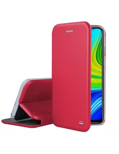 Xiaomi Redmi Note 9 Leather Case Folio Clam - Red | Ibroz