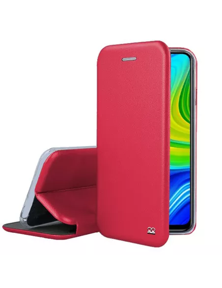 Xiaomi Redmi Note 9 Leather Case Folio Clam - Red | Ibroz