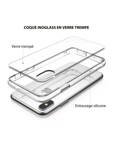 iPhone Xs Max Inoglass tempered glass case + 9H tempered glass | Ibroz