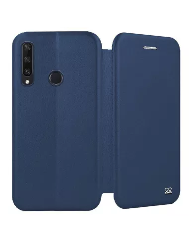 Huawei Y6P (2020) Leather Case Folio Clam - Cosmos Blue | Ibroz