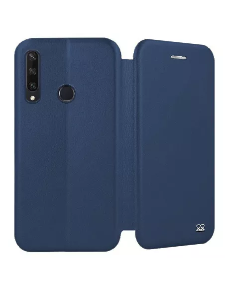 Huawei Y6P (2020) Etui Cuir Folio Clam - Bleu cosmos | Ibroz