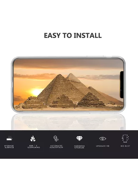 iPhone Xs Max Coque Inoglass en verre trempé + Verre trempé 9H | Ibroz