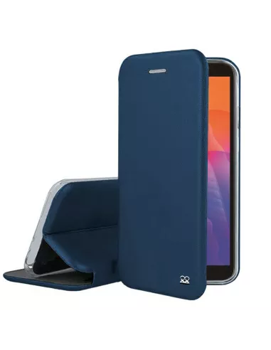 Huawei Y5P (2020) Leather Case Folio Clam - Cosmos Blue | Ibroz