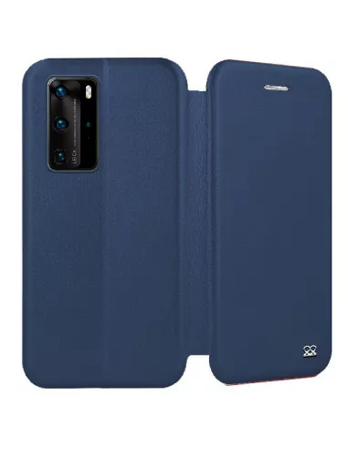 Huawei P40 Pro Etui Cuir Folio Clam - Bleu cosmos | Ibroz