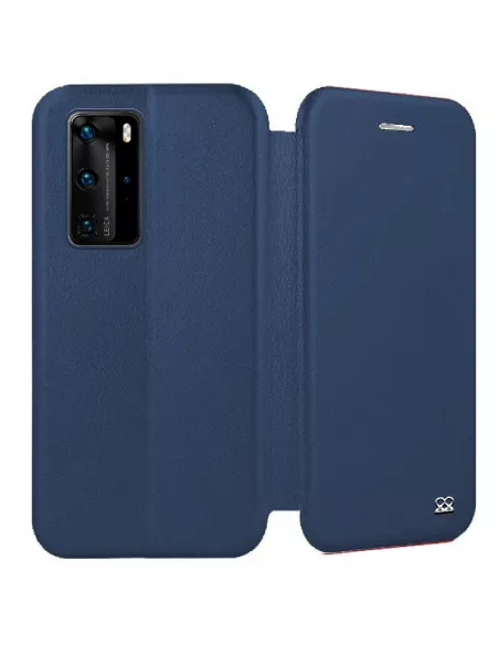 Huawei P40 Pro Etui Cuir Folio Clam - Bleu cosmos | Ibroz