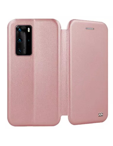 Huawei P40 Pro Etui Cuir Folio Clam - Rose Gold | Ibroz