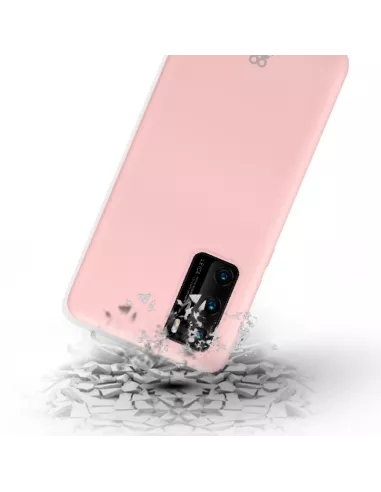 Huawei P40 Pro Coque Liquid Silicone Soft Touch - Rose | Ibroz