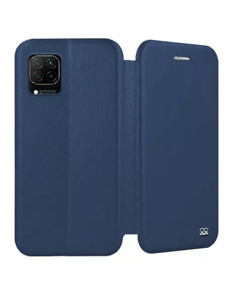 Huawei P40 Lite Etui Cuir Folio Clam - Bleu cosmos | Ibroz