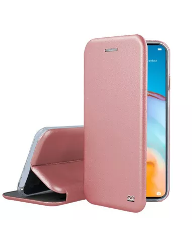 Huawei P40 Lite Etui Cuir Folio Clam - Rose Gold | Ibroz