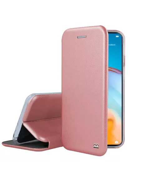 Huawei P40 Lite Etui Cuir Folio Clam - Rose Gold | Ibroz