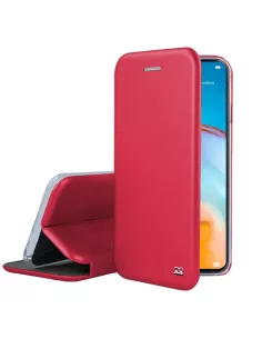 Huawei P40 Lite Leather Case Folio Clam - Red | Ibroz