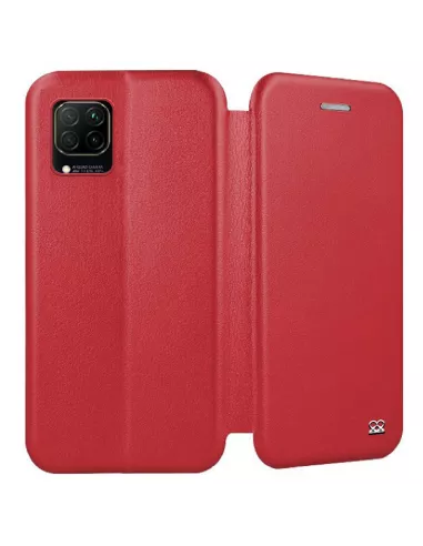 Huawei P40 Lite Leather Case Folio Clam - Red | Ibroz