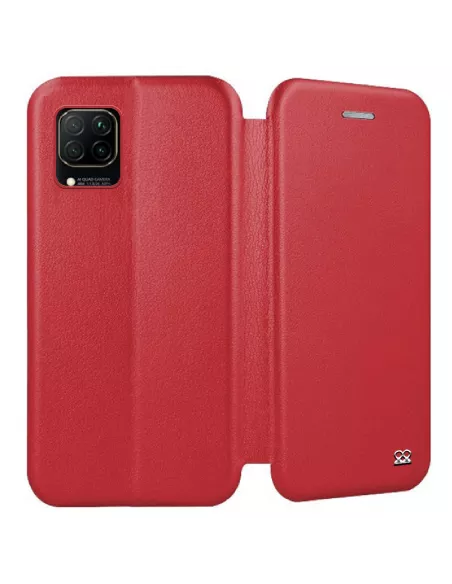 Huawei P40 Lite Leather Case Folio Clam - Red | Ibroz