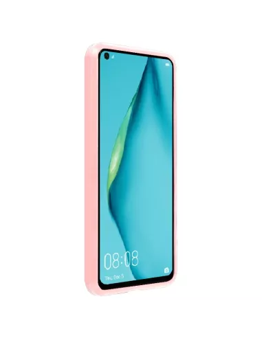 Huawei P40 Lite Coque Liquid Silicone Soft Touch - Rose | Ibroz