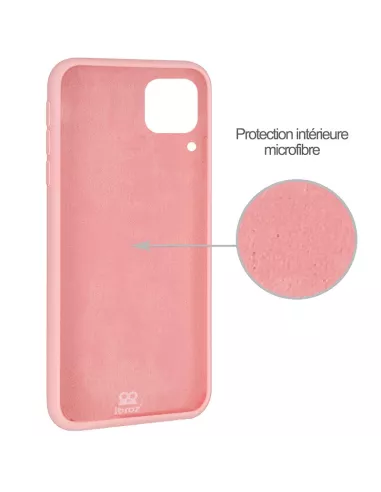 Huawei P40 Lite Coque Liquid Silicone Soft Touch - Rose | Ibroz