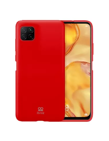 Huawei P40 Lite Coque Liquid Silicone Soft Touch - Rouge | Ibroz