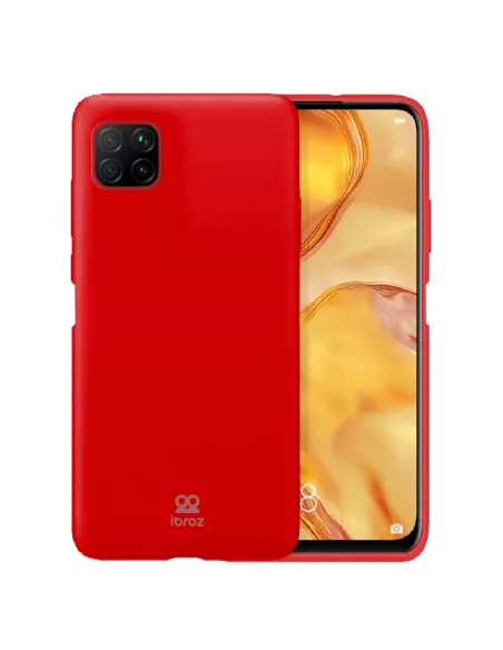 Huawei P40 Lite Coque Liquid Silicone Soft Touch - Rouge | Ibroz