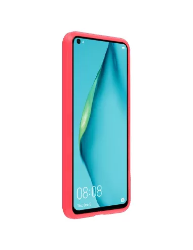 Huawei P40 Lite Coque Liquid Silicone Soft Touch - Rouge | Ibroz