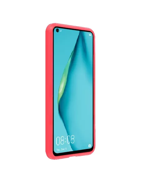 Huawei P40 Lite Coque Liquid Silicone Soft Touch - Red | Ibroz