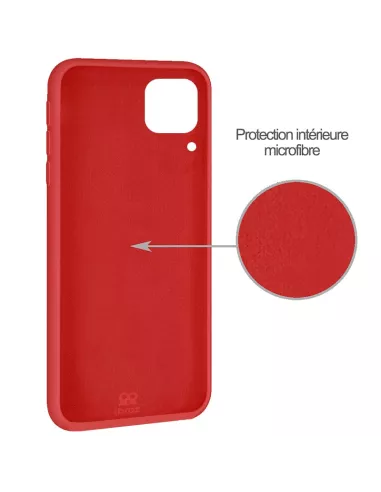 Huawei P40 Lite Coque Liquid Silicone Soft Touch - Rouge | Ibroz