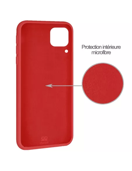 Huawei P40 Lite Coque Liquid Silicone Soft Touch - Red | Ibroz