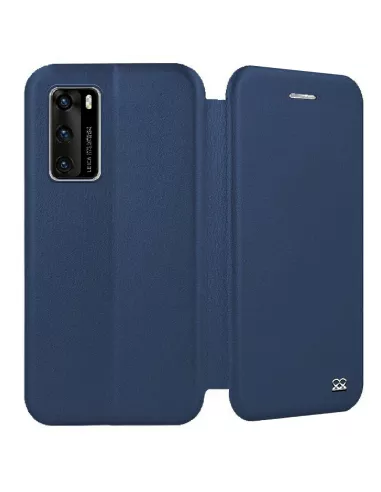 Huawei P40 Folio Clam Leather Case - Cosmos Blue | Ibroz