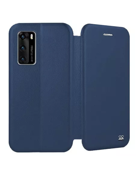 Huawei P40 Folio Clam Leather Case - Cosmos Blue | Ibroz
