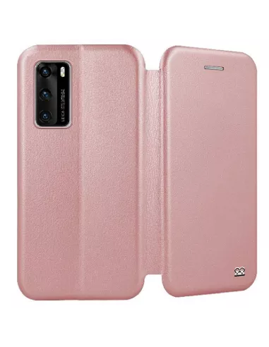 Huawei P40 Etui Cuir Folio Clam - Rose Gold | Ibroz