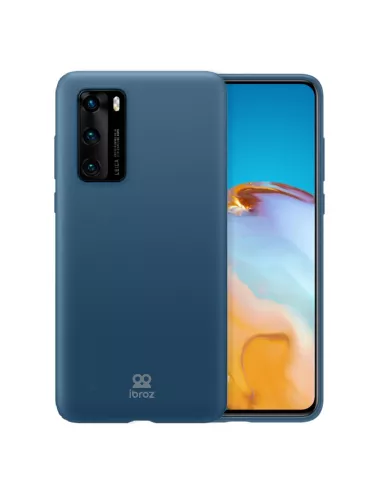 Huawei P40 Coque Liquid Silicone Soft Touch - Blue | Ibroz